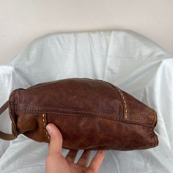 LUCKY BRAND Abby Roads Leather Cross Body Purse Made in Italy Boho - Picture 6 of 8